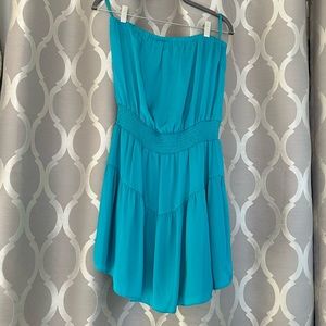 Turquoise Strapless Dress